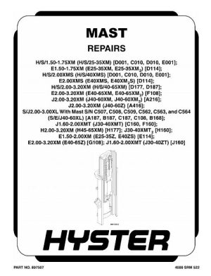 Hyster C010 Forklift Service Repair Manual