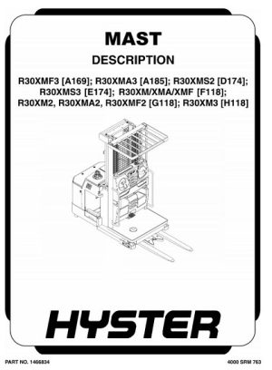 Hyster E174 (R30XMS3) Forklift Service Repair Manual