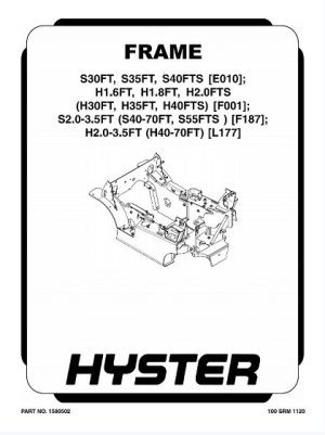 Hyster F187 (S40FT, S50FT, S60FT, S70FT, S55FTS) Forklift Service Repair Manual