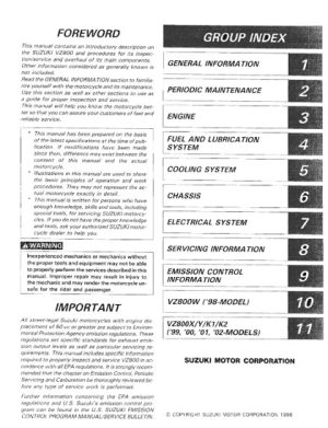 1997-2002 Suzuki VZ800 Maraude Service Manual