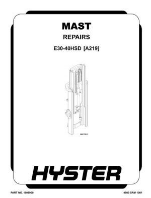 Hyster A219 Forklift Service Manual