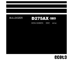 Komatsu D275AX-5E0 Dozer Bulldozer Shop Manual