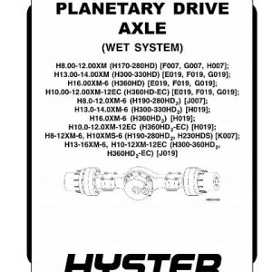 Hyster J019 Forklift Service Manual