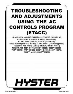Hyster J160 Forklift Service Manual