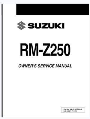 2007 -2008 Suzuki RM-Z250 Service Manual