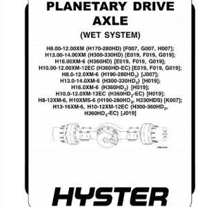 Hyster J007 Forklift Service Manual
