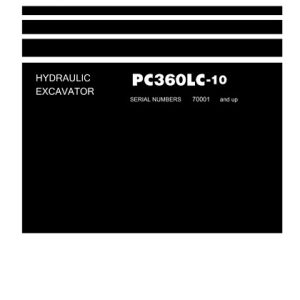 Komatsu PC360LC-10 Hydraulic Excavator Shop Manual