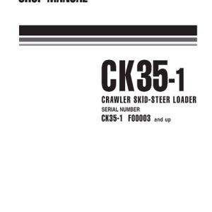 Komatsu CK35-1 Skid Steer Loader Shop Manual
