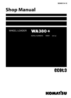 Komatsu WA380-6 Wheel Loader Shop Manual