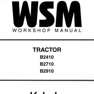 Kubota B2410, B2710, B2910 Tractor Service Manual