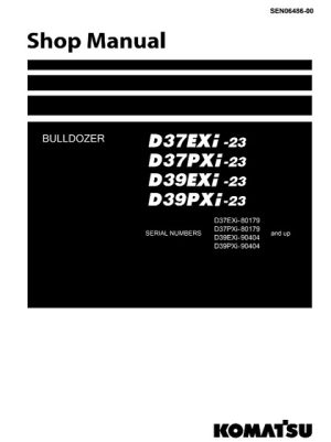 Komatsu D37EXI-23, D37PXI-23, D39EXI-23, D39PXI-23 Bulldozer Service Manual