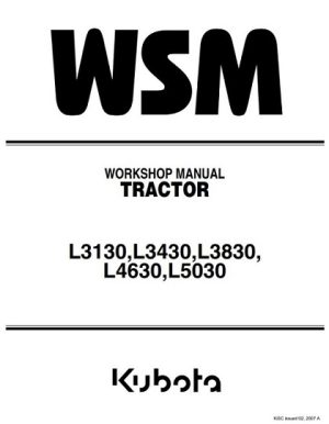 Kubota L3130,L3430,L3830, L4630,L5030 Tractor Service Manual