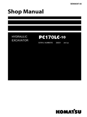 Komatsu PC170LC-10 Hydraulic Excavator Service Manual