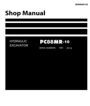 Komatsu PC88MR-10 Excavator Service Manual