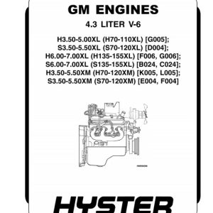 Hyster K005 Forklift Service Repair Manual