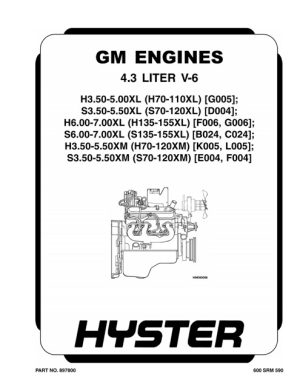 Hyster K005 Forklift Service Repair Manual
