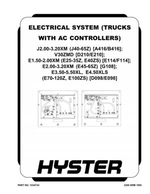 Hyster B416 Forklift Service Repair Manual