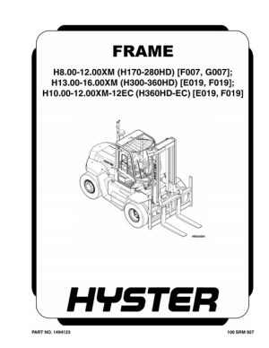 Hyster G007 Forklift Service Repair Manual