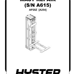 Hyster A254 Forklift Service Repair Manual
