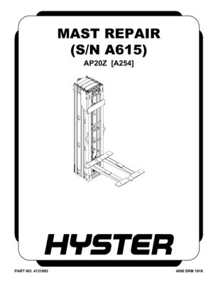 Hyster A254 Forklift Service Repair Manual