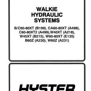 Hyster A498 Forklift Service Repair Manual