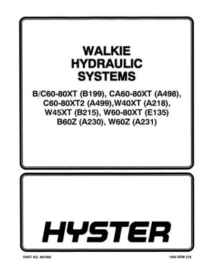 Hyster A498 Forklift Service Repair Manual