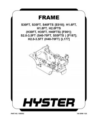 Hyster F001 Forklift Service Repair Manual
