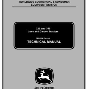 John Deere 325, 345 Lawn,Garden Tractors Technical Manual