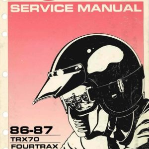 Honda TRX70 Fourtrax ATV Service Manual 1986-1987