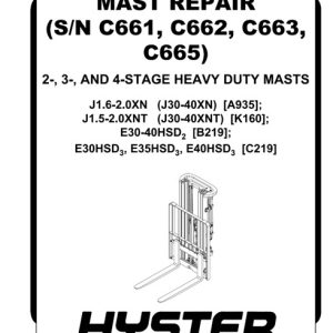 Hyster C219 Forklift Service Repair Manual