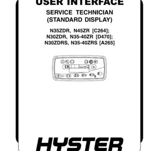 Hyster C264 (N45ZR, N35ZDR) Forklift Service Manual