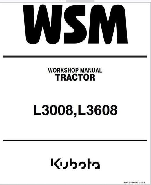 l3608 Kubota L3008, L3608 Tractor Service Manual