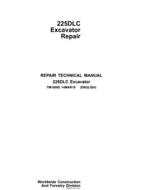 John Deere 225DLC Excavator Service Manual