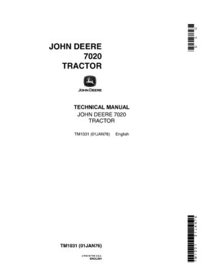 John Deere 7020 Tractor Service Manual