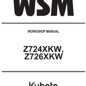 Kubota Z724XKW, Z726XKW Tractor Service Manual