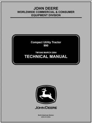 John Deere 990 Compact Utility Tractor Service Manual