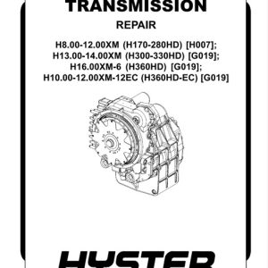 Hyster G019 (H300HD, H330HD, H360HD, H360HD-12EC) Forklift Service Manual