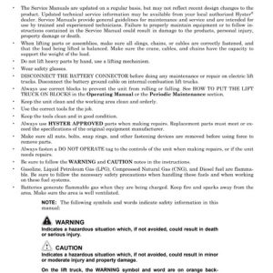 Hyster B265 (N35ZRS2, N40ZRS2, N30ZDRS2) Forklift Service Manual