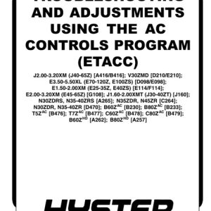 Hyster D098 (E70Z E80Z E100Z E120Z E100ZS) Forklift Service Manual