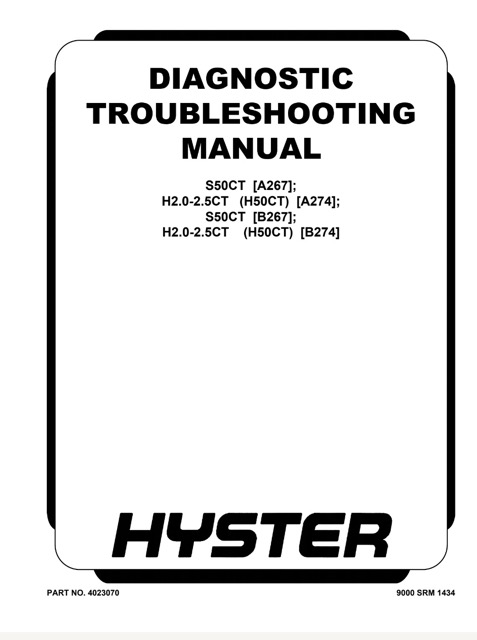 Hyster B267 (S50CT) Forklift Service Manual